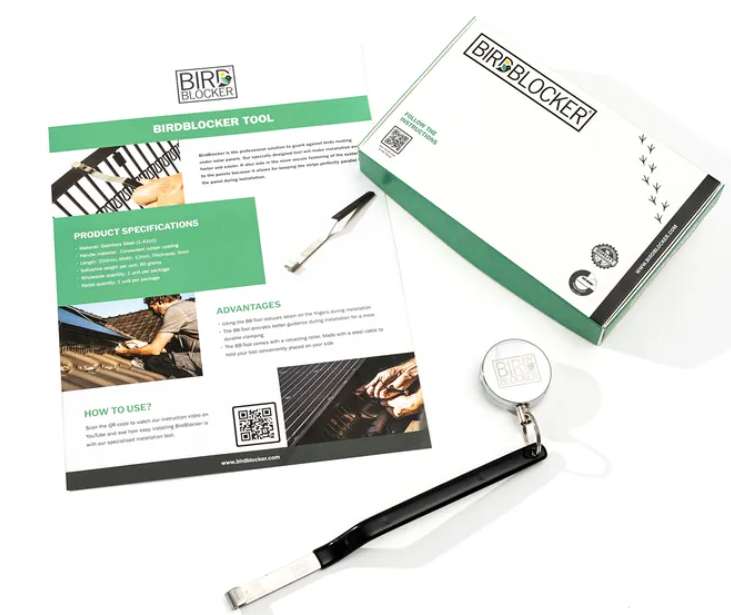 attrezzo aggancio clips con confezione e istruzioni