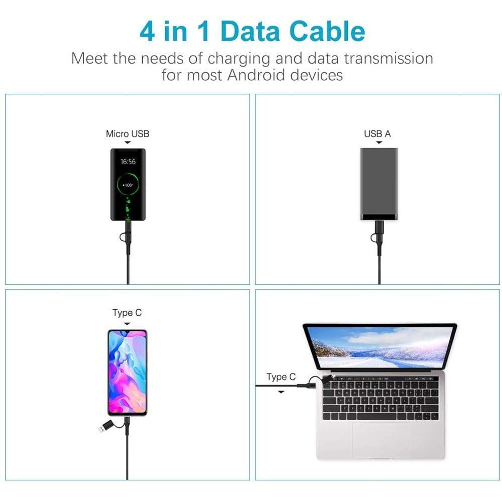 Cavo 3-in-1 IC Intracom USB-Cu2122 / USB-A / Micro USB 1.2m Nero - 255175 02