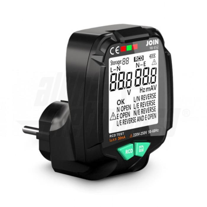 tester prese elettriche con display lcd join per test rcd e polarita