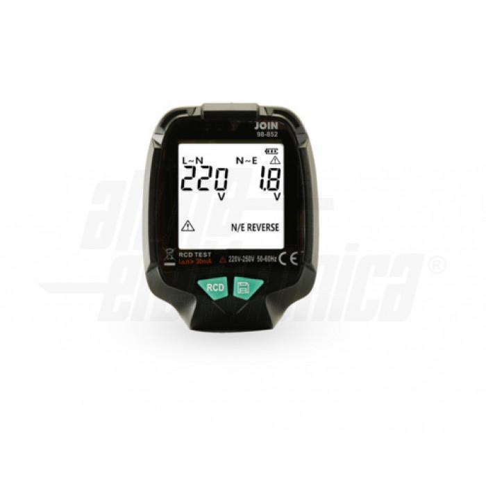 tester prese elettriche join frontale con display lcd retroilluminato e tasti rcd