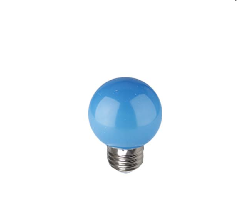 lampada led sferica blu attacco e27 1w per illuminazione decorativa fai