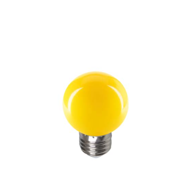 lampadina led gialla attacco e27 1w fai ideale per arredamento e uso decorativo