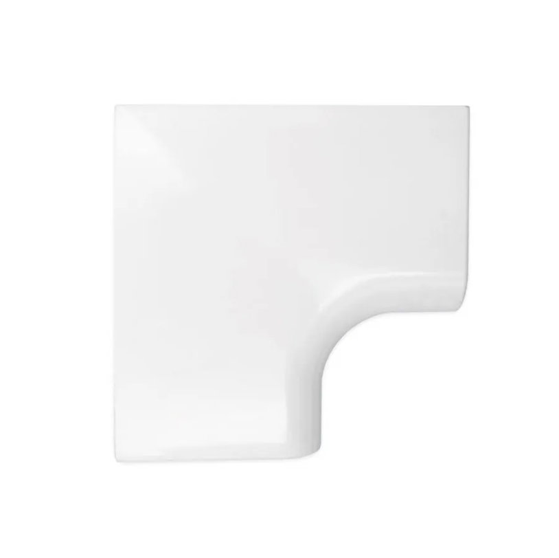 angolo interno per canalina 65x50 tecnogas colore bianco vista frontale