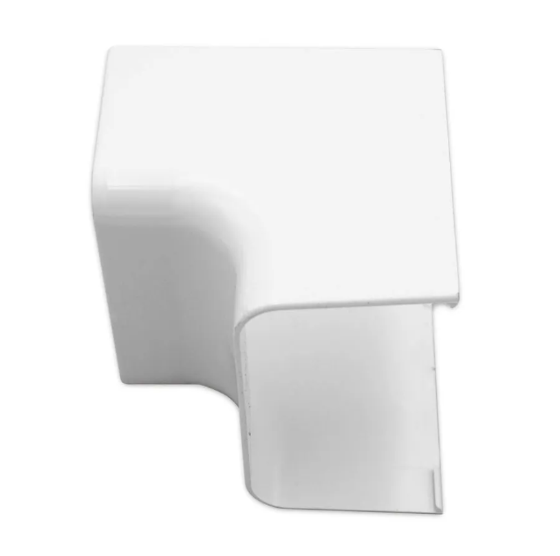 angolo interno per canalina 65x50 tecnogas colore bianco vista laterale
