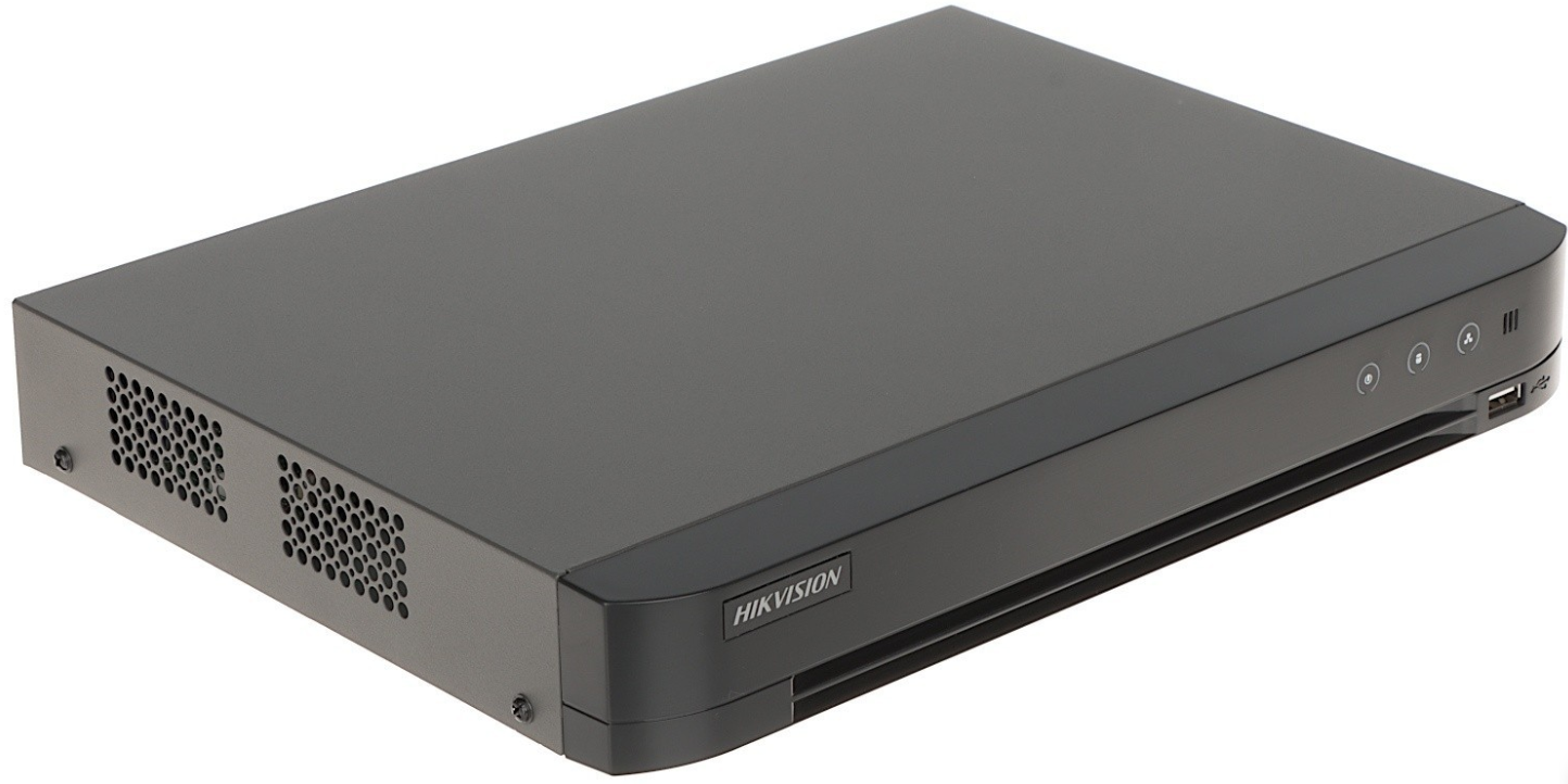 pannello posteriore dvr hikvision 4 canali con bnc hdmi vga lan usb audio rs 485 alimentazione 12v