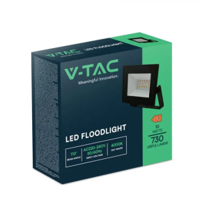 Faro led 10w slim nero e-series 6500k ip65 con driver integrato –  23974