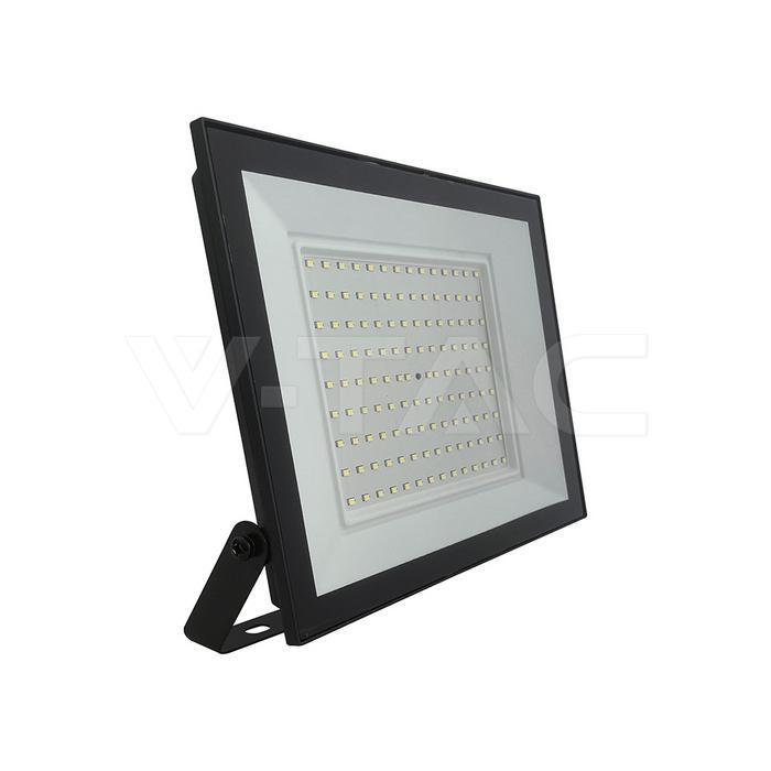 vista laterale proiettore led v-tac 100w nero per esterno ip65 luce naturale