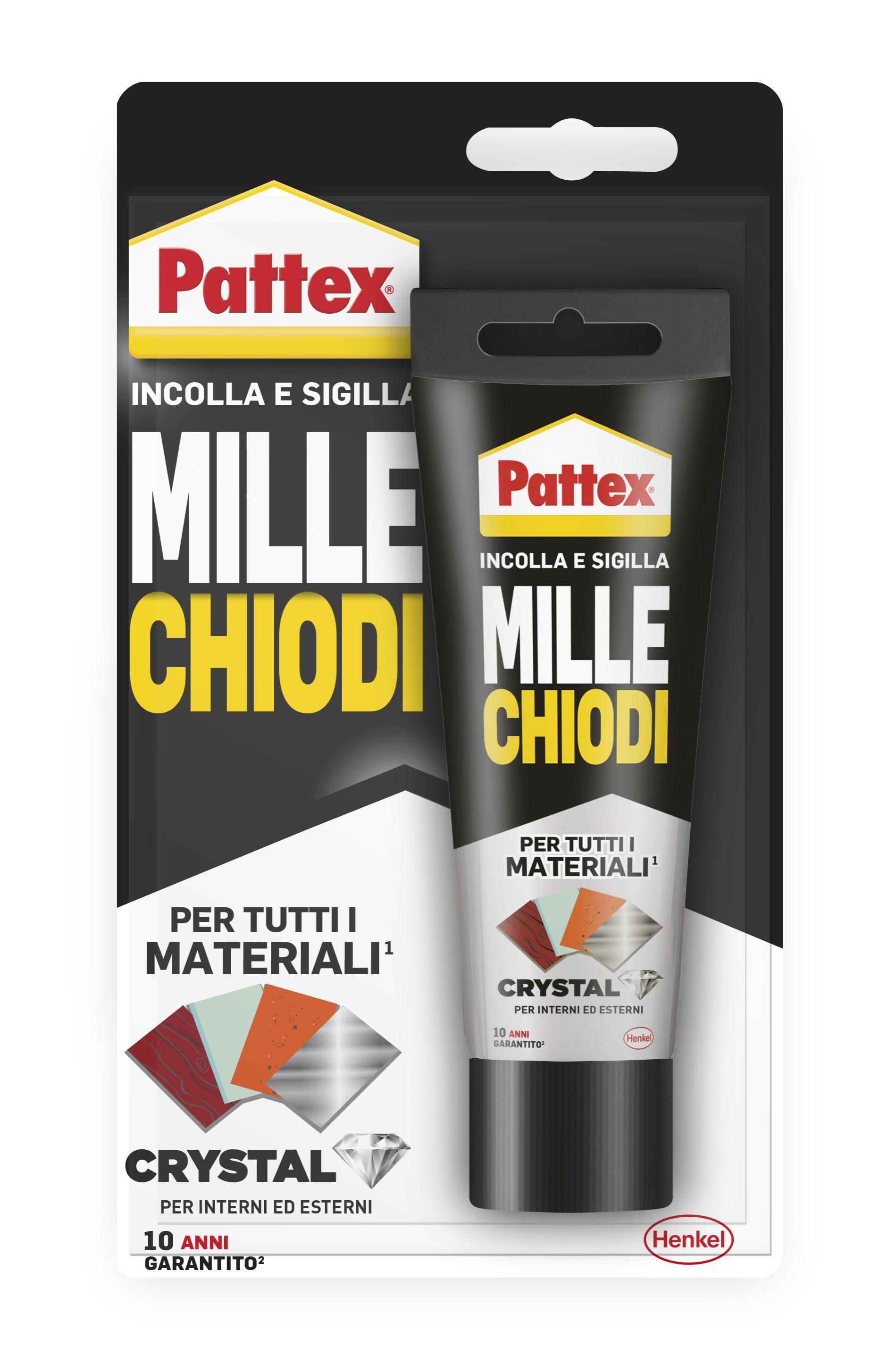 adesivo trasparente mille chiodi crystal gustav hensel 90 grammi per tutte le superfici materiali interni esterni confezione 12 pezzi