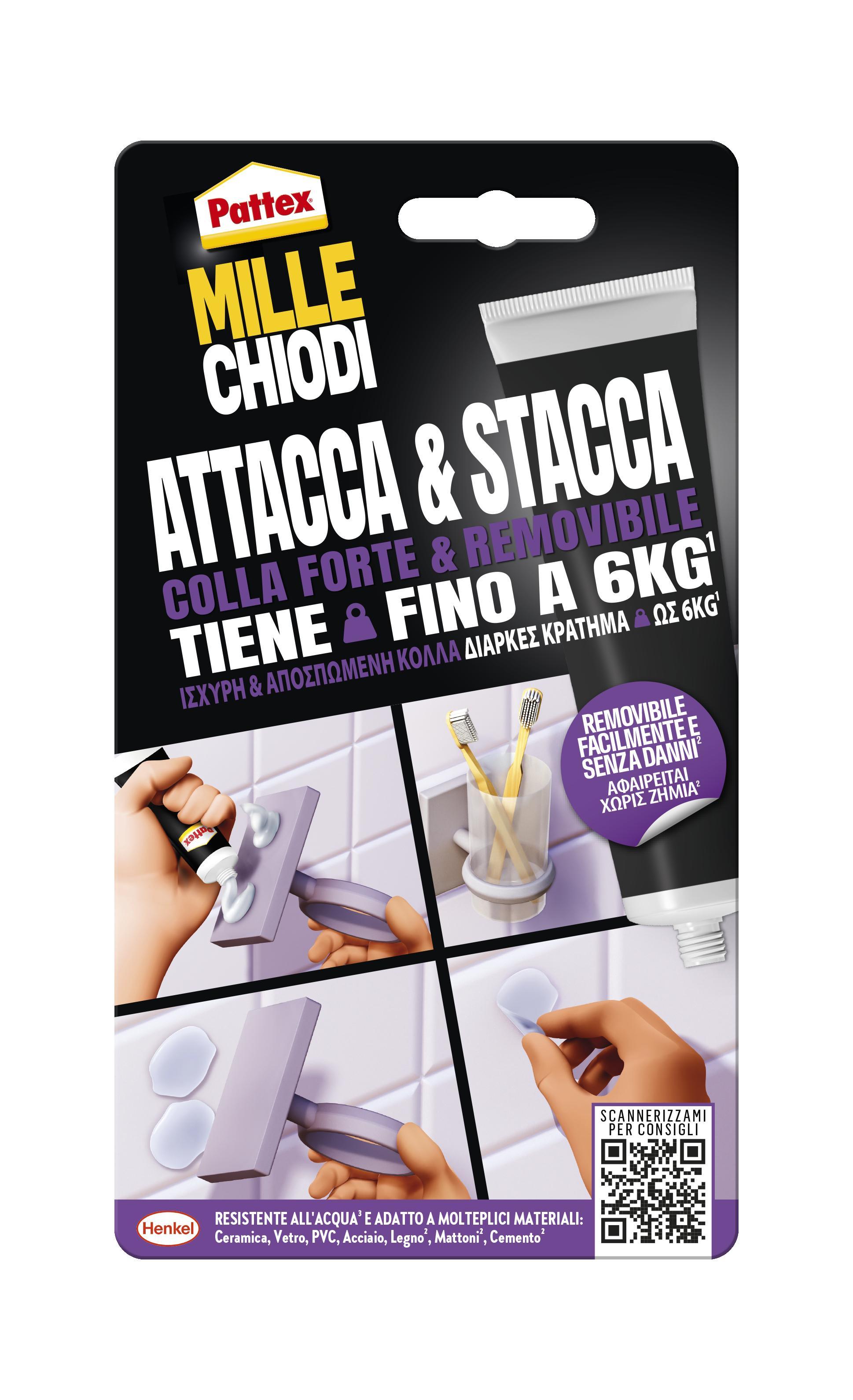 gustav hensel pattex millechiodi attacca&stacca blister 44g 2970810 - foto 1
