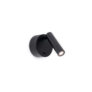 Applique  barcelona boc da parete con lettore led nero 3000k - 62708
