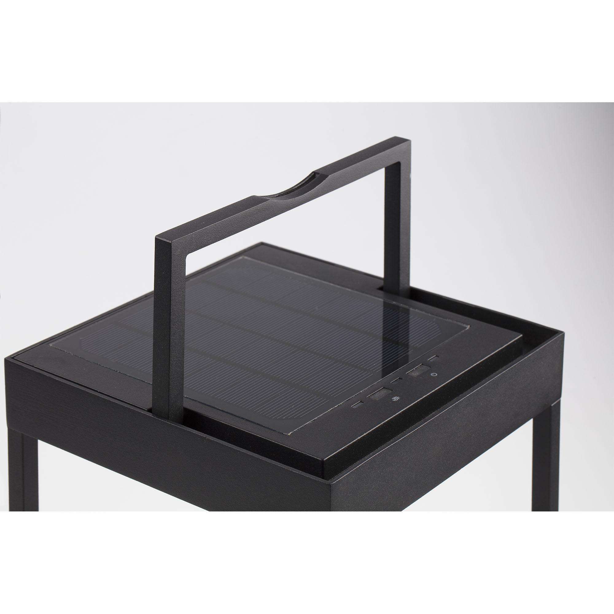 Lampada Solare Faro Barcelona KASP 500 LED da Giardino Nero H500mm Luce Calda 2700/3000K IP65 - 71913 02