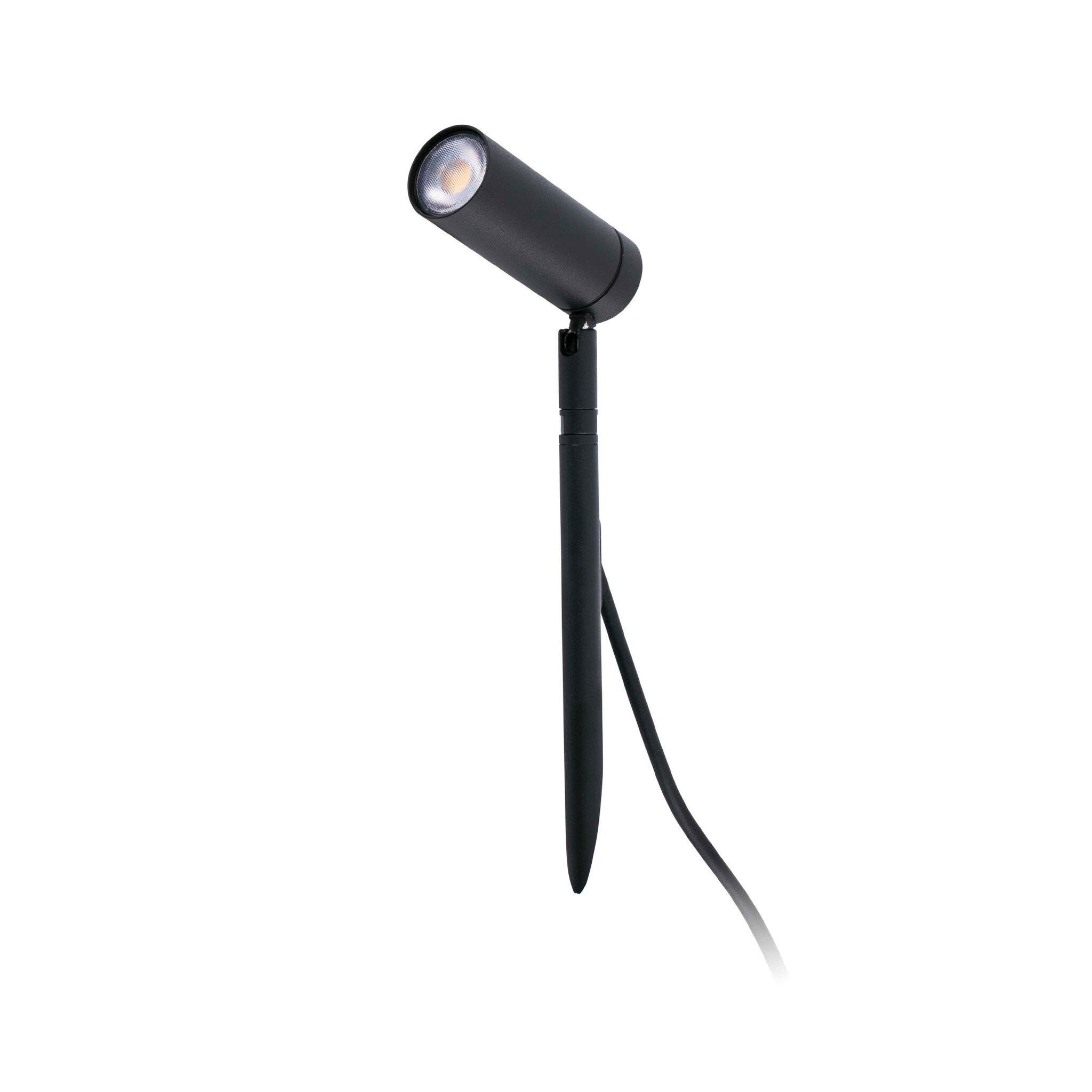 Lampada Faro Barcelona SETH 280 Picchetto da Giardino Nera H280mm  2700K -70227 01