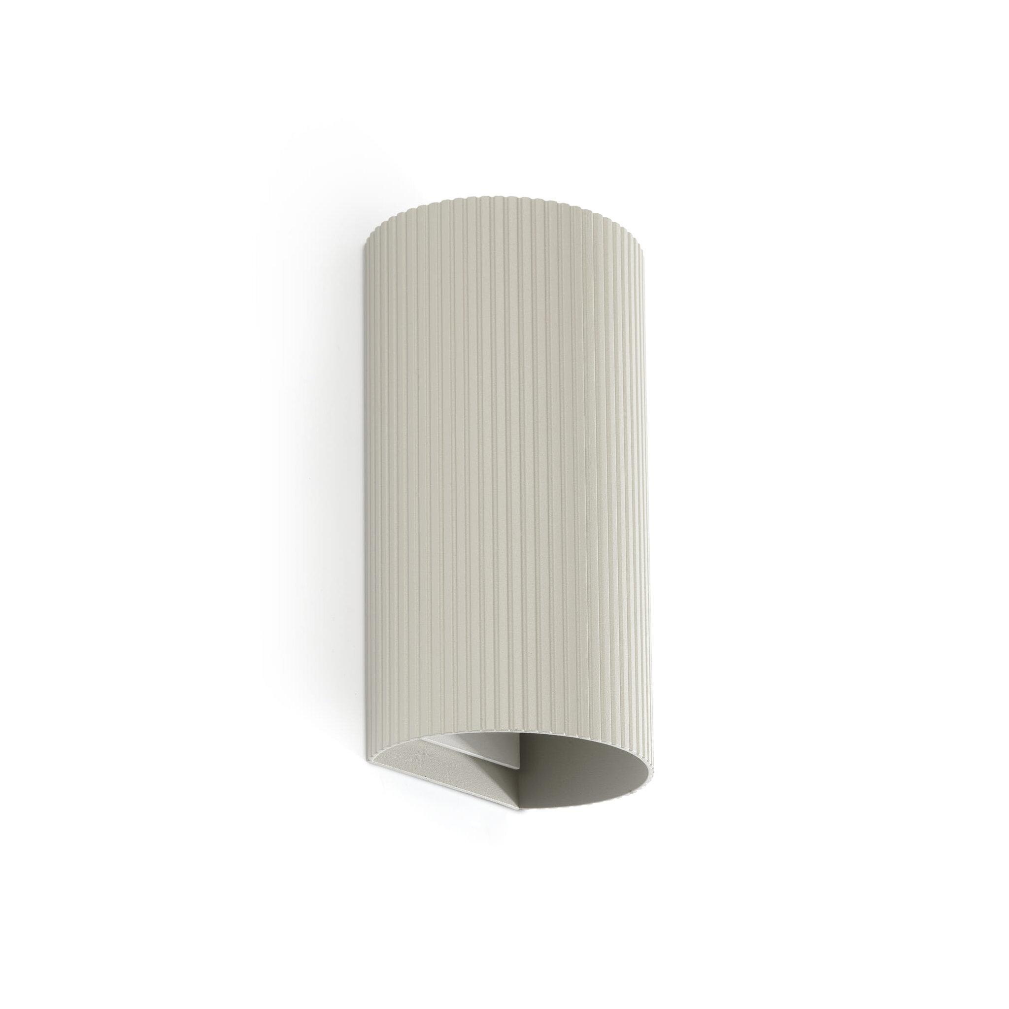 applique da parete rigata grigio 2xGU10 Faro per illuminazione moderna ambienti interni