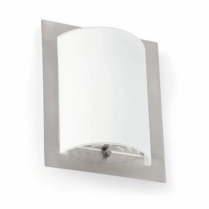 Lampada da parete nichel satinato e27 vetro opale  62987
