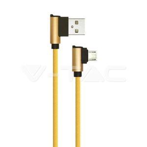 Cavo micro usb angolato 1 metro oro  8637 ricarica dati