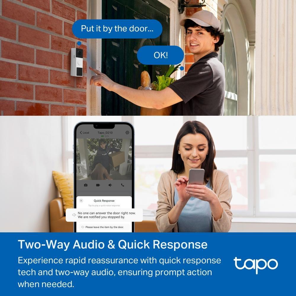 audio bidirezionale videocampanello smart wifi risposte rapide sicurezza remota