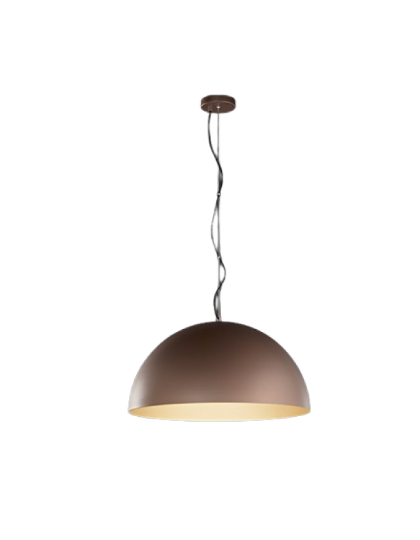 lampada a sospensione in metallo marrone design moderno perenz ambiente cucina soggiorno