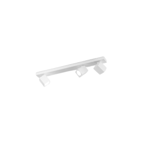Plafoniera alluminio bianco tre spot orientabili  8172 b uso interno