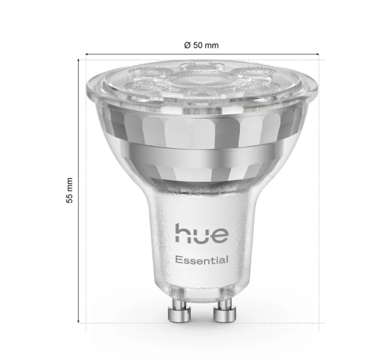 Kit Bridge + 3 Lampadine Smart Philips Hue White & Color Ambiance GU10 Essential 50W + Dimmer - 10375800 02