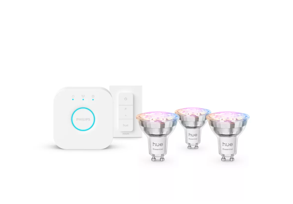 Kit Bridge + 3 Lampadine Smart Philips Hue White & Color Ambiance GU10 Essential 50W + Dimmer - 10375800 03