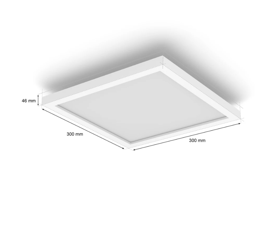 Plafoniera LED smart Philips con luce RGB regolabile installata a soffitto
