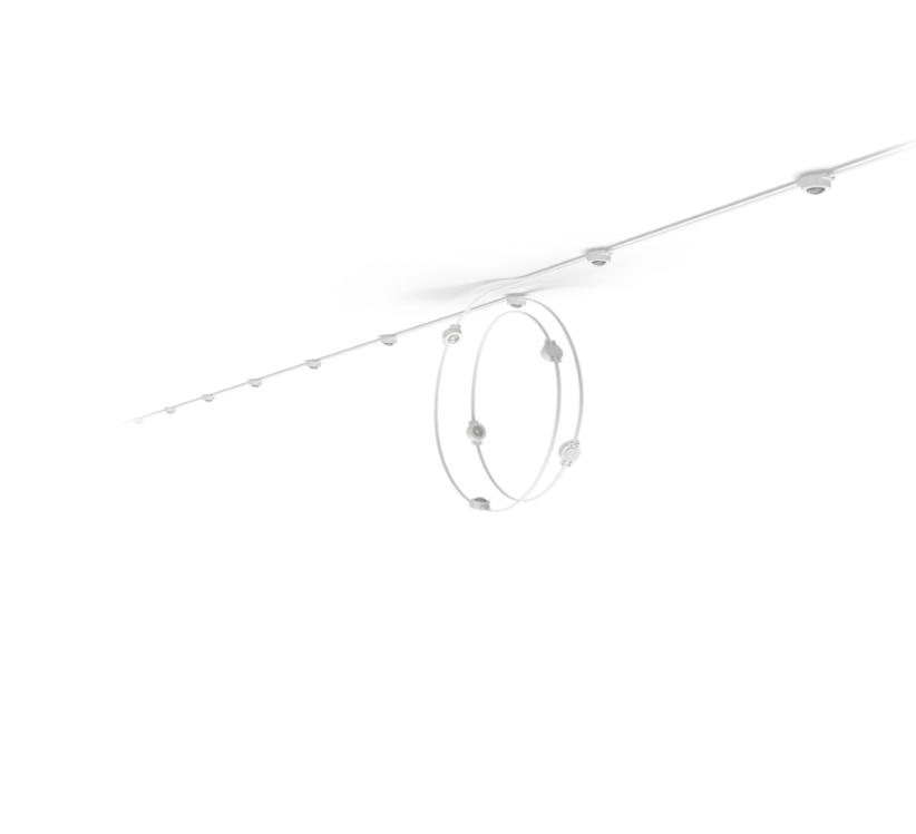 Catena luminosa LED Philips Hue Festavia 9 metri per esterno con pod installazione lineare su parete o recinzione
