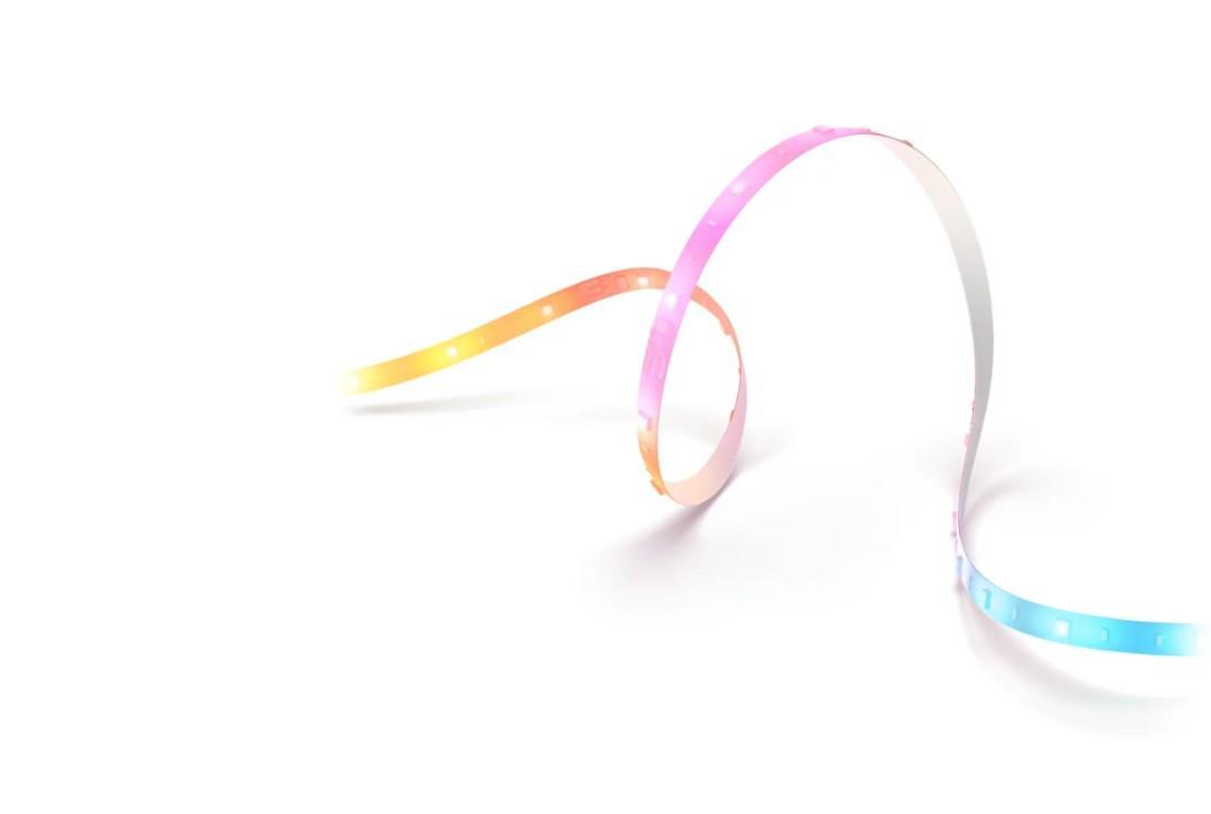 striscia led rgb a colori variabili 5 metri su fondo bianco