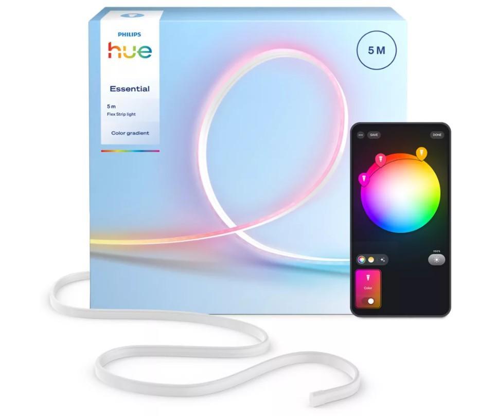 confezione striscia led neon flex 5m philips hue essential con controllo app