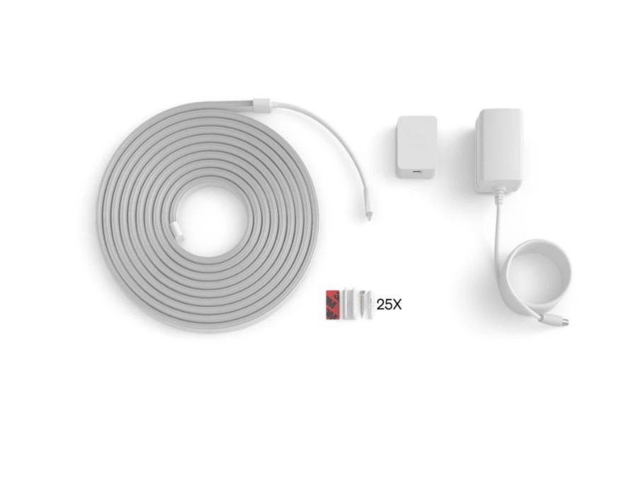 kit striscia led neon flex 5m philips hue con alimentatore e accessori fissaggio
