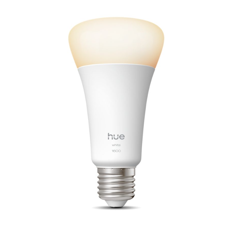 Lampadina smart LED E27 bianca Philips Hue attiva con luce calda