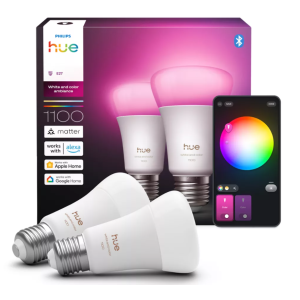 Lampade smart led e27 colore bianco e rgb philips 36573500 controllo app