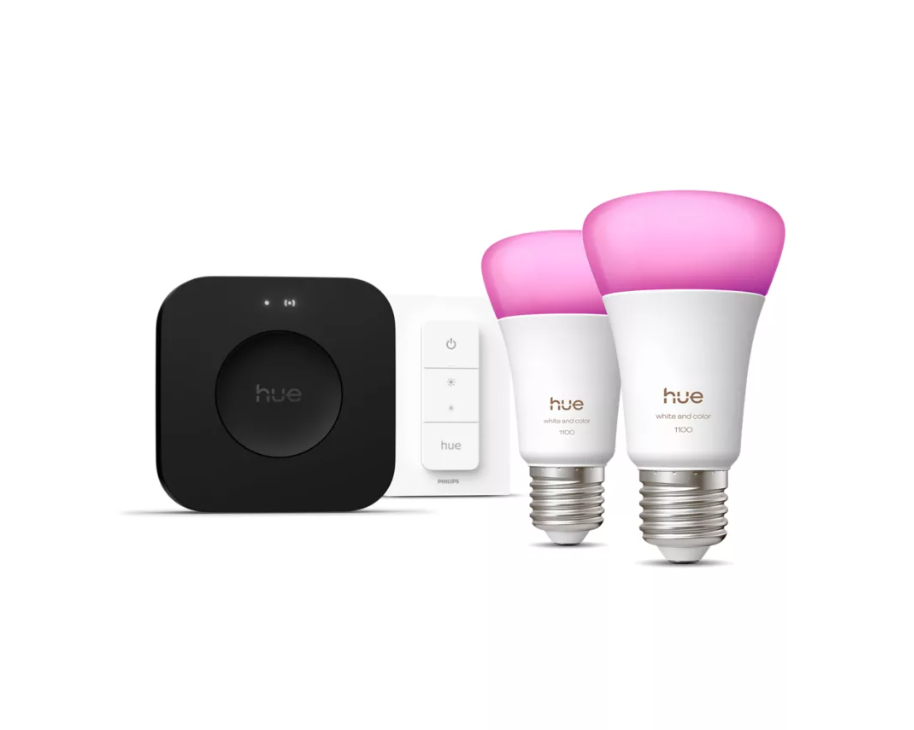 Kit Bridge PRO + 2 Lampadine Philips Hue White & Color Ambiance Smart E27 75W + Dimmer - 37468300 03