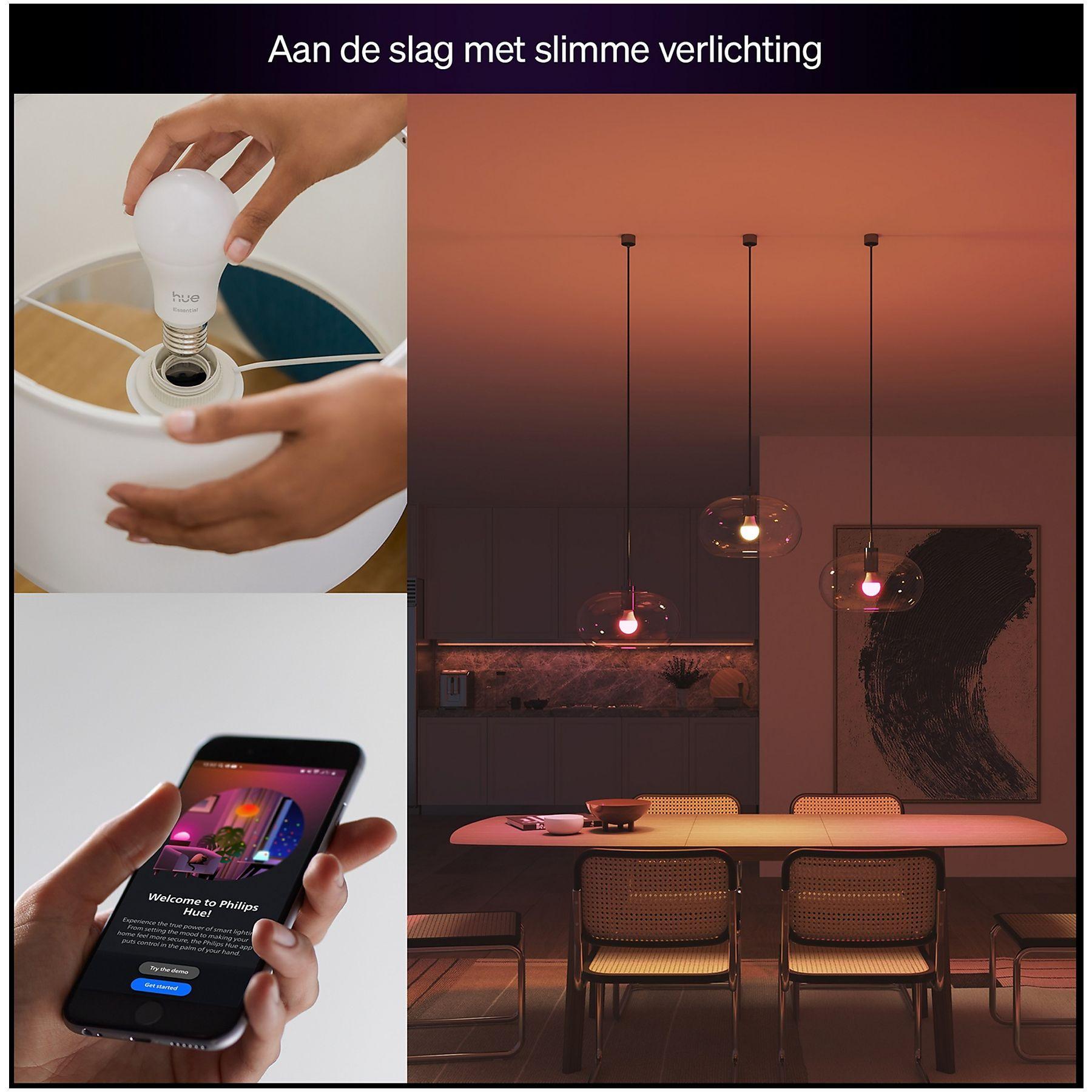 Lampadina Smart Philips Hue White & Color Ambiance  LED E27 Essential 60W - 39218200 02