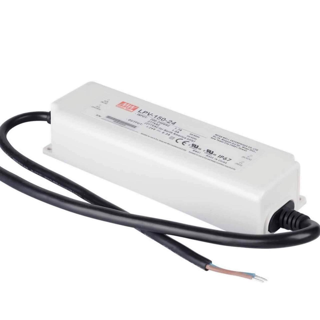 driver led tensione costante 12v 150w ip67 in contenitore plastico con cavi pvc