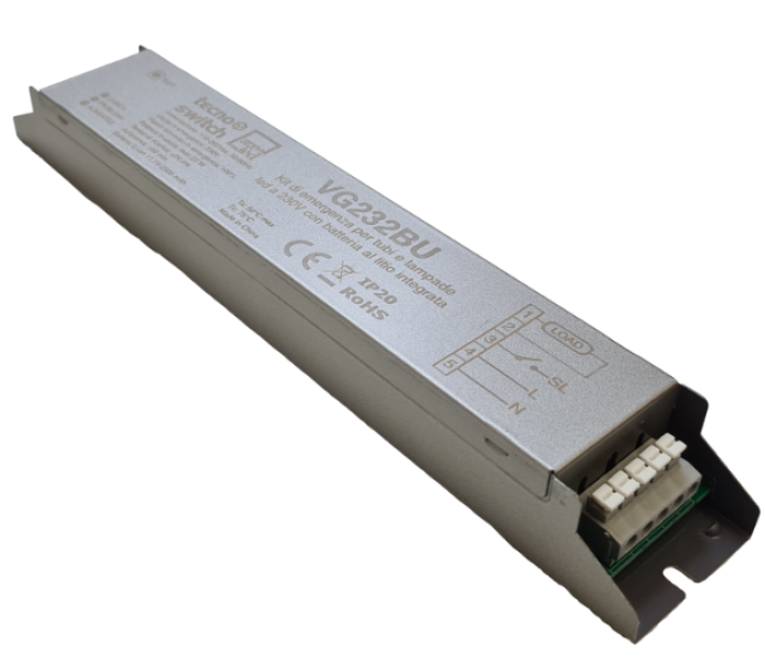 Kit emergenza per tubi e lampade LED 230V TECNO SWITCH con batteria integrata