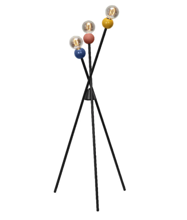 lampada da terra ledvance design moderno multicolore 3 luci e27 per soggiorno e interni