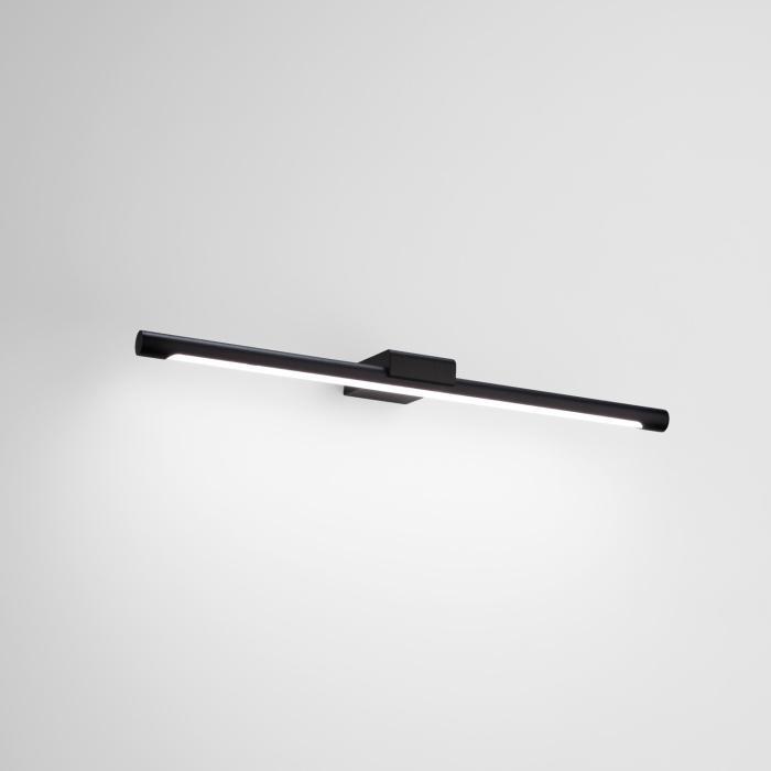 applique led lineare da parete nero opaco con luce indiretta