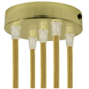 Rosone metallo 5 fori 120 mm colore ottone creative cables krm575fgo