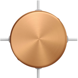 Rosone metallo 4 fori laterali 12 cm colore rame satinato creative cables - krm12sf4lras