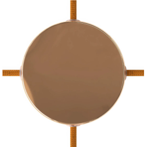 Rosone metallo colore rame 4 fori 120mm creative cables - krm12sf4lra