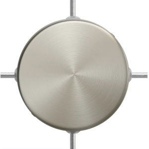 Rosone metallo 4 fori 120 mm  colore titanio satinato creative cables - krm12sf4ltis