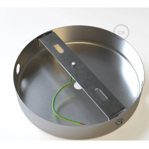 Rosone cilindrico metallo foro centrale 9 25mm creative-cables krm12fc2ltis attacco singolo