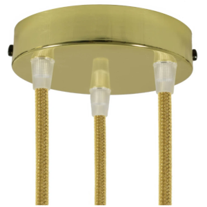 Rosone metallo 3 fori colore ottone 120mm creative cables - krm573fgo