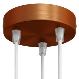 Rosone metallo 3 fori 120 mm colore rame satinato creative cables krm573fras