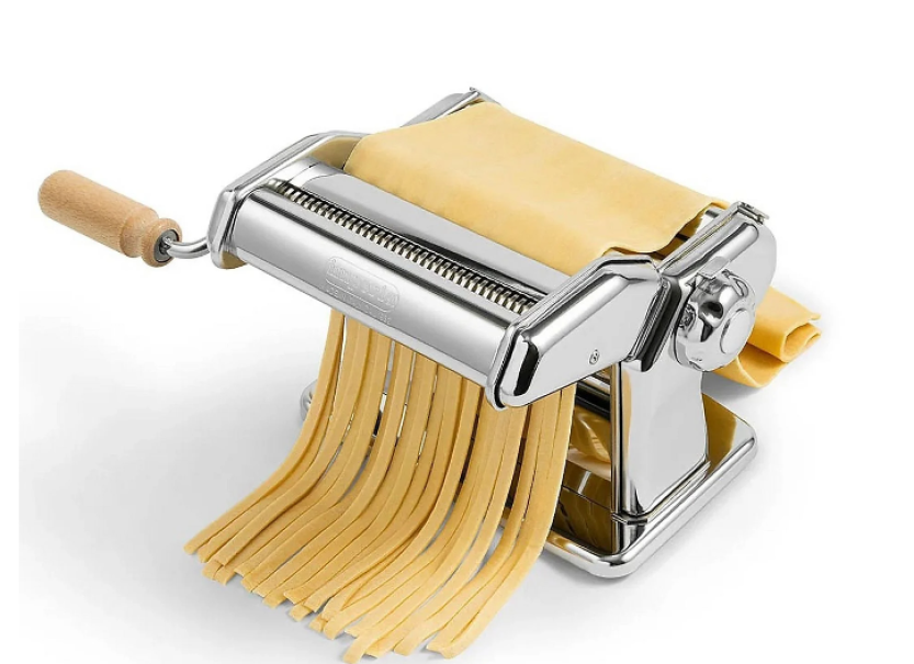 Sfogliatrice manuale in acciaio per pasta fresca e tagliatelle