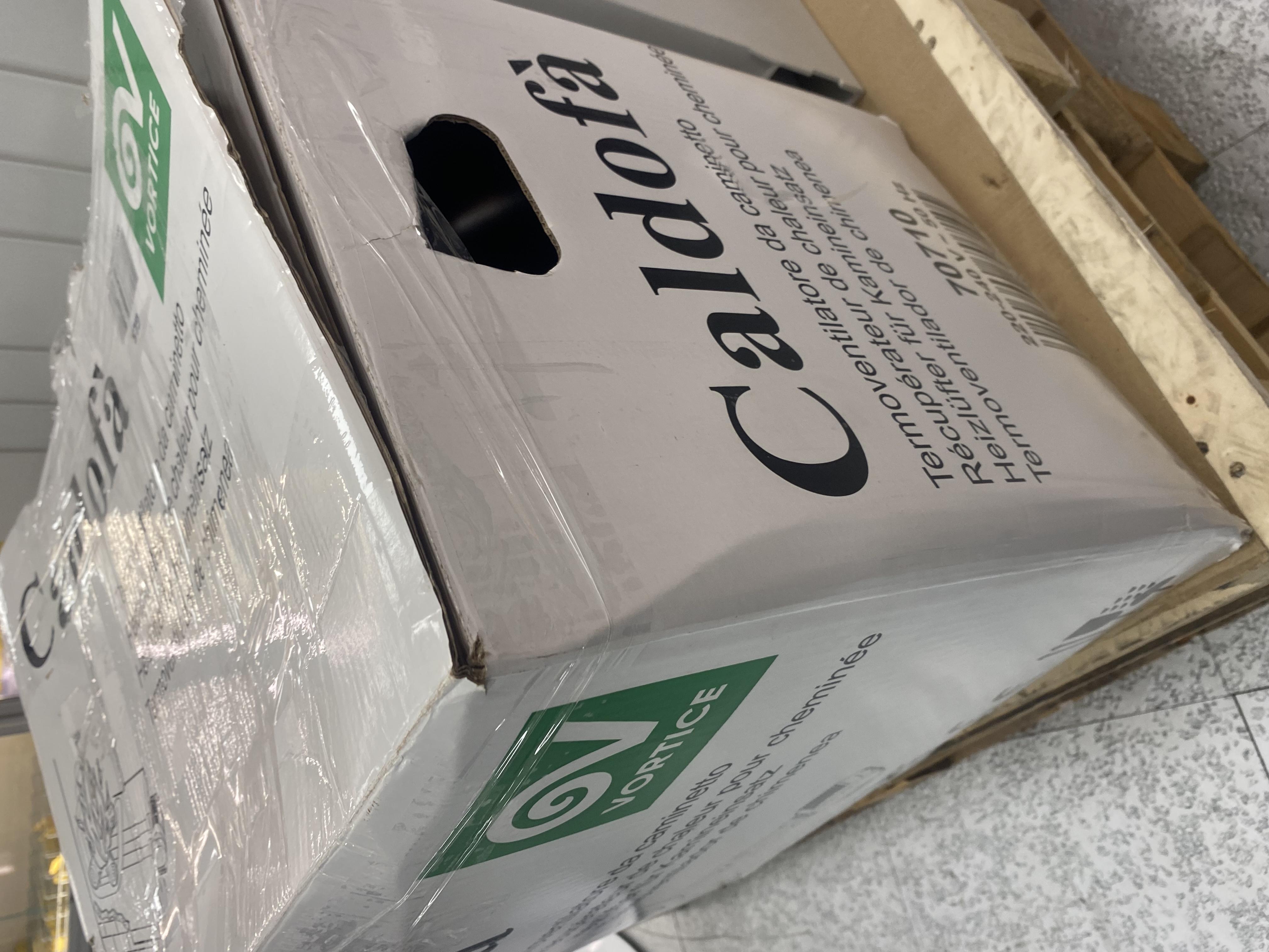 Contenuto confezione termoventilatore camino Vortice accessori e componenti