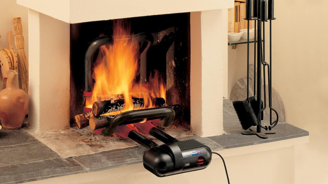 Termoventilatore camino Vortice CaldoFa in funzione riscaldamento efficace