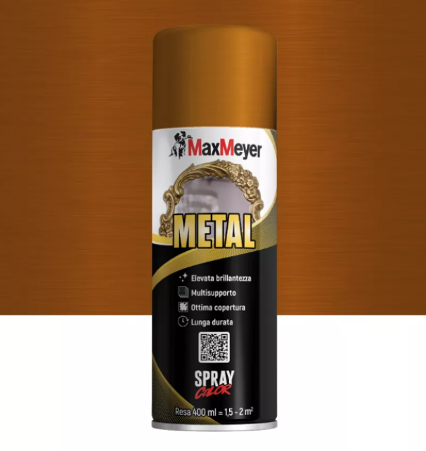 Spray metallizzato rame MaxMeyer 400 ml per superfici multisupporto