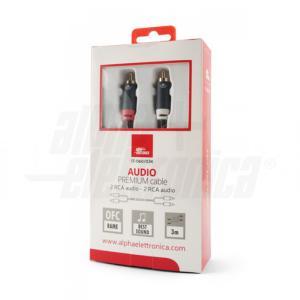 Cavo audio stereo 2rca 3m oro  17-060/03k