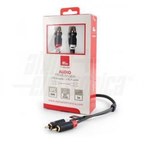 Cavo audio 2 rca 2 rca oro 5 metri  17-060/05k